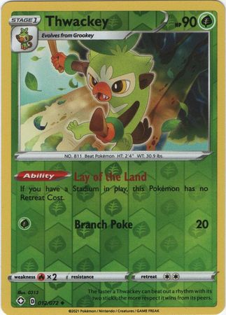 Shining Fates - 012/072 - Thwackey (Reverse Holo)