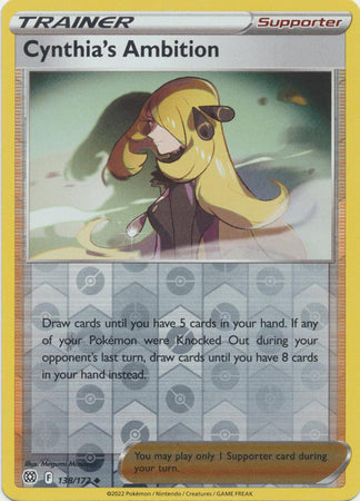 Karta Pokémon - Brilliant Stars - 138/172 - Cynthia's Ambition (Reverse Holo)
