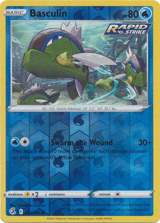 Karta Pokémon - Fusion Strike - 070/264 - Basculin (Reverse Holo)