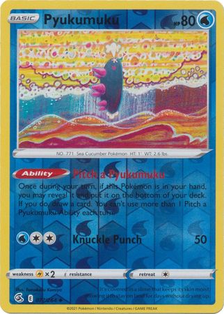 Karta Pokémon - Fusion Strike - 077/264 - Pyukumuku (Reverse Holo)
