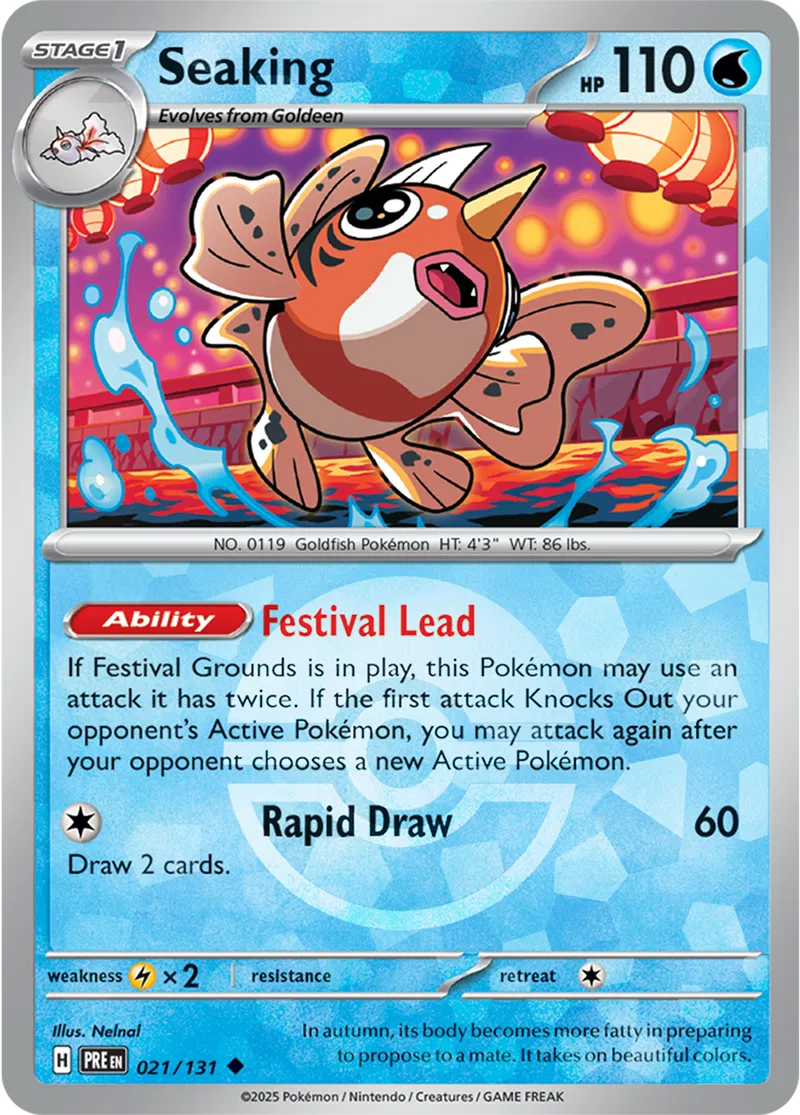 Prismatic Evolutions - 021/131 - Seaking (Poké Ball Holo)