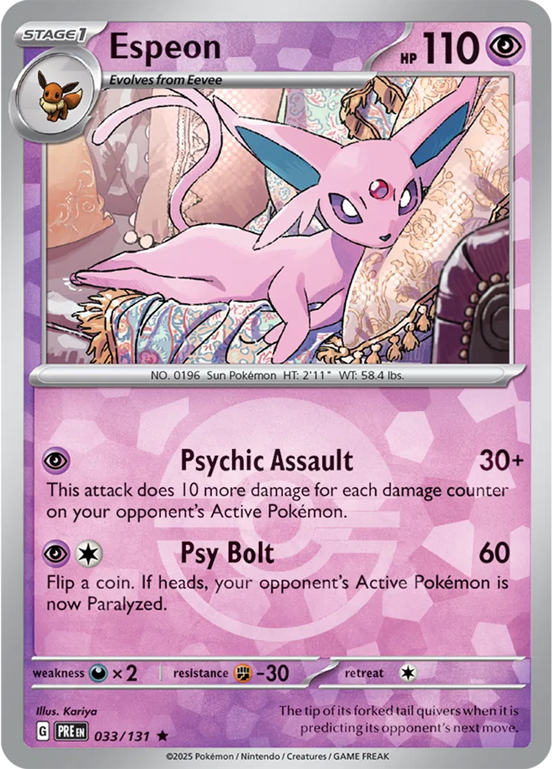 Prismatic Evolutions - 033/131 - Espeon (Poké Ball Holo)