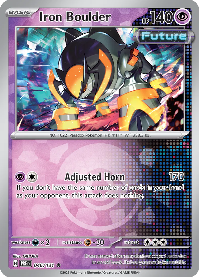 Prismatic Evolutions - 046/131 - Iron Boulder (Poké Ball Holo)