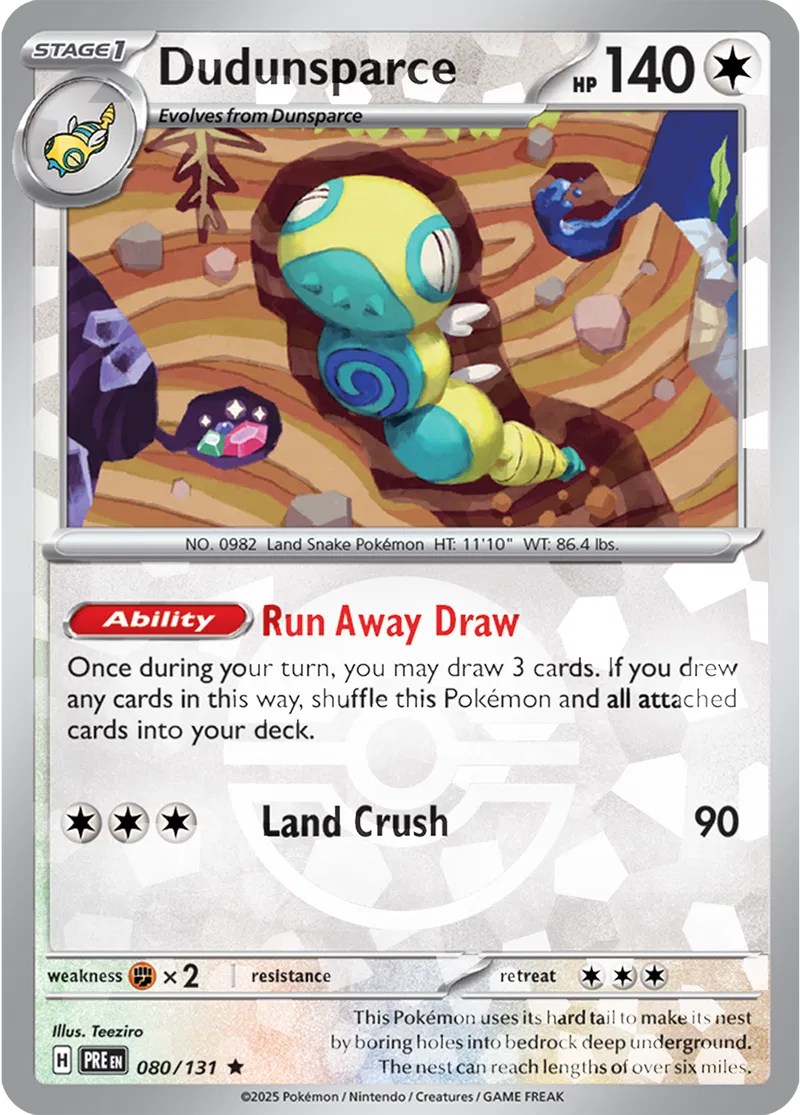 Prismatic Evolutions - 080/131 - Dudunsparce (Poké Ball Holo)
