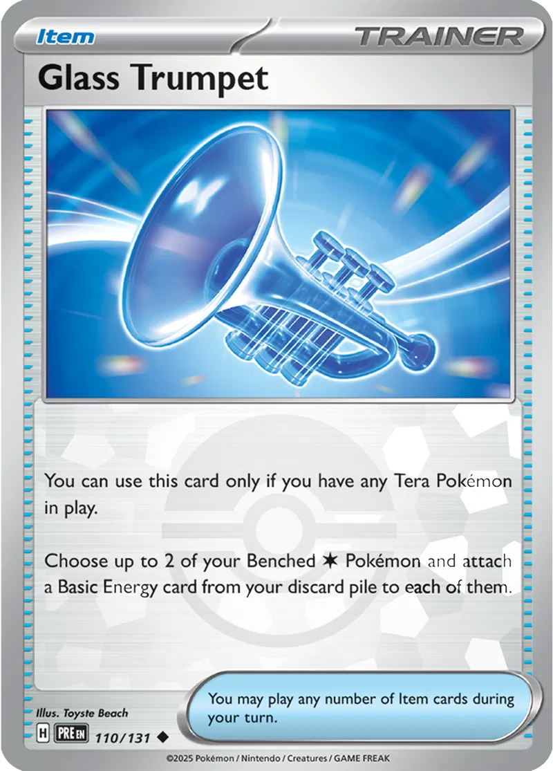 Prismatic Evolutions - 110/131 - Glass Trumpet (Poké Ball Holo)