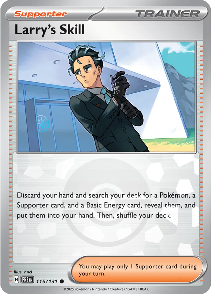 Prismatic Evolutions - 115/131 - Larry's Skill (Poké Ball Holo)