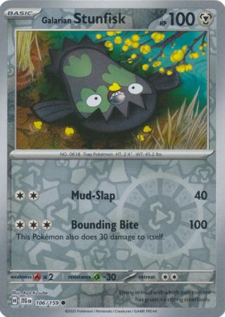 Journey Together - 106/159 - Galarian Stunfisk (Reverse Holo)