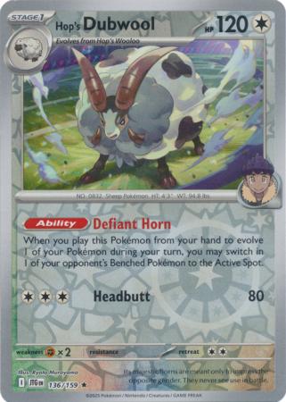 Journey Together - 136/159 - Hop's Dubwool (Reverse Holo)