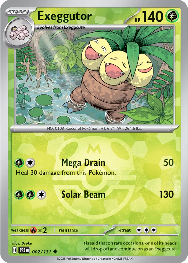 Prismatic Evolutions - 002/131 - Exeggutor (Master Ball Holo)