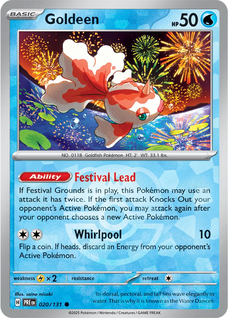 Prismatic Evolutions - 020/131 - Goldeen (Master Ball Holo)