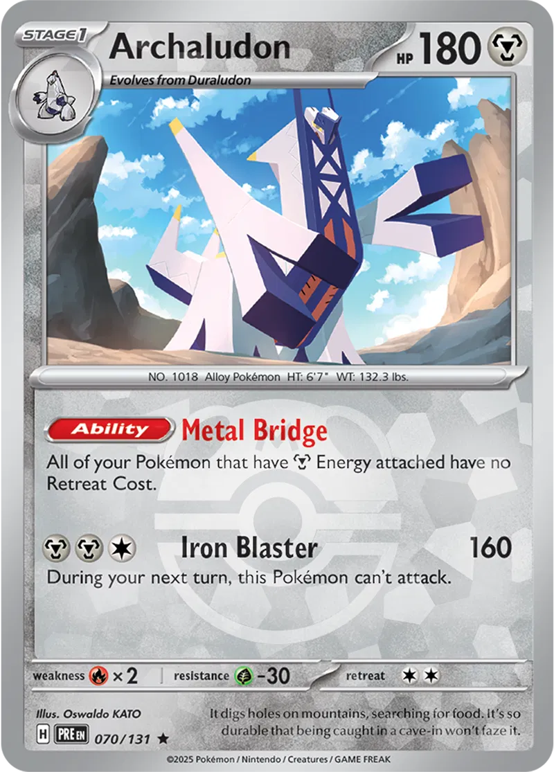 Prismatic Evolutions - 070/131 - Archaludon (Master Ball Holo)