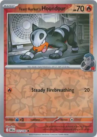 Destined Rivals - 037/182 - Team Rocket's Houndour (Reverse Holo)