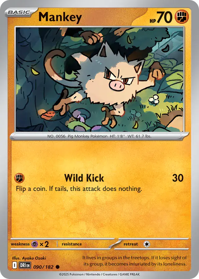 Destined Rivals - 090/182 - Mankey
