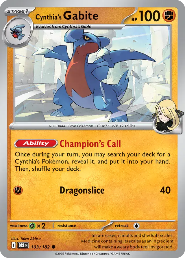 Destined Rivals - 103/182 - Cynthia's Gabite