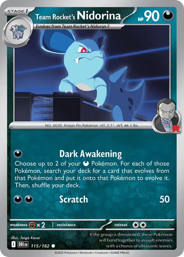 Destined Rivals - 115/182 - Team Rocket's Nidorina