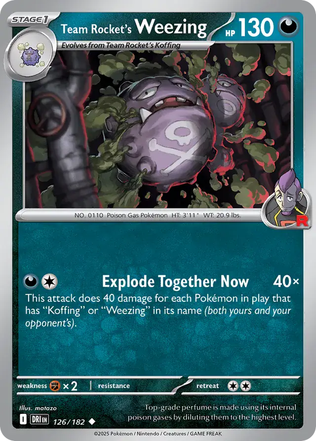Destined Rivals - 126/182 - Team Rocket's Weezing