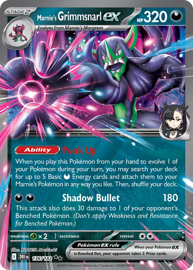 Destined Rivals - 136/182 - Marnie's Grimmsnarl ex