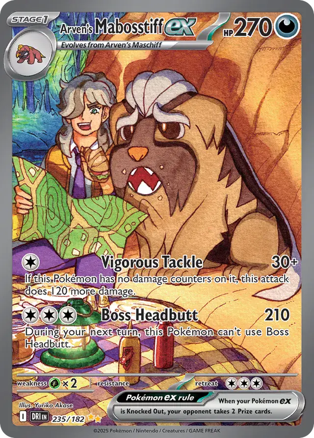 Destined Rivals - 235/182 - Arven's Mabosstiff ex