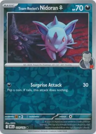 Destined Rivals - 114/182 - Team Rocket's Nidoran♀ (Reverse Holo)