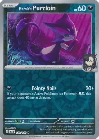Destined Rivals - 130/182 - Marnie's Purrloin (Reverse Holo)