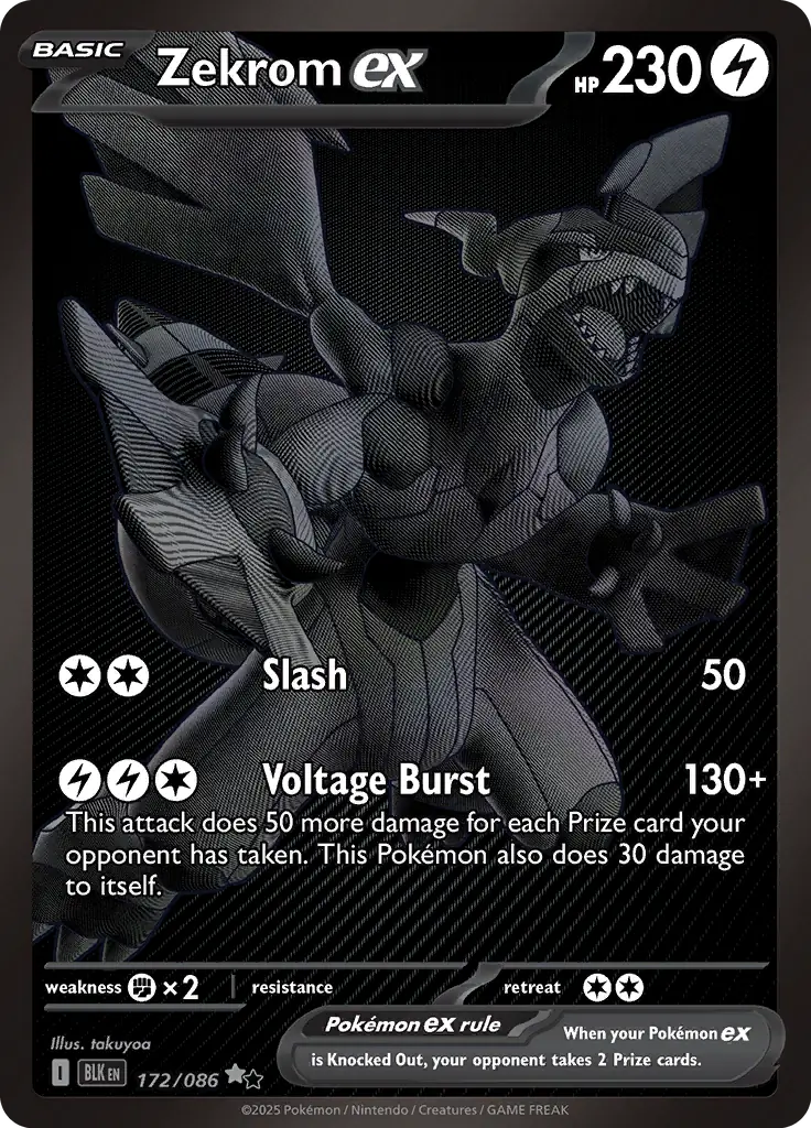 BLK - Black Bolt - 172/086 - Zekrom ex (czarna)