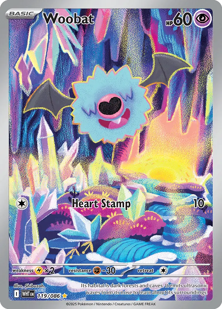 WHT - White Flare - 119/086 - Woobat