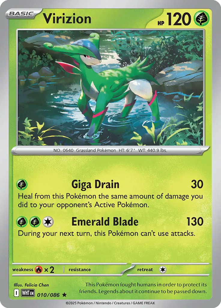 WHT - White Flare - 010/086 - Virizion (Holo)