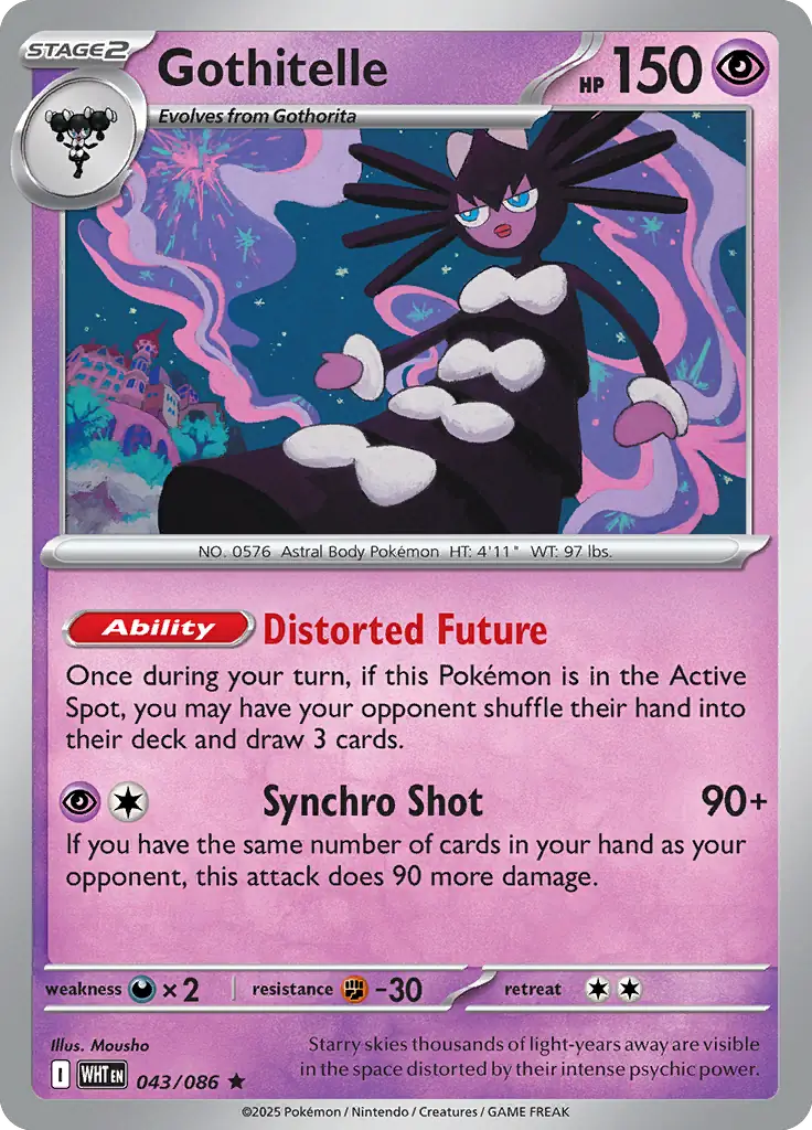 WHT - White Flare - 043/086 - Gothitelle (Holo)