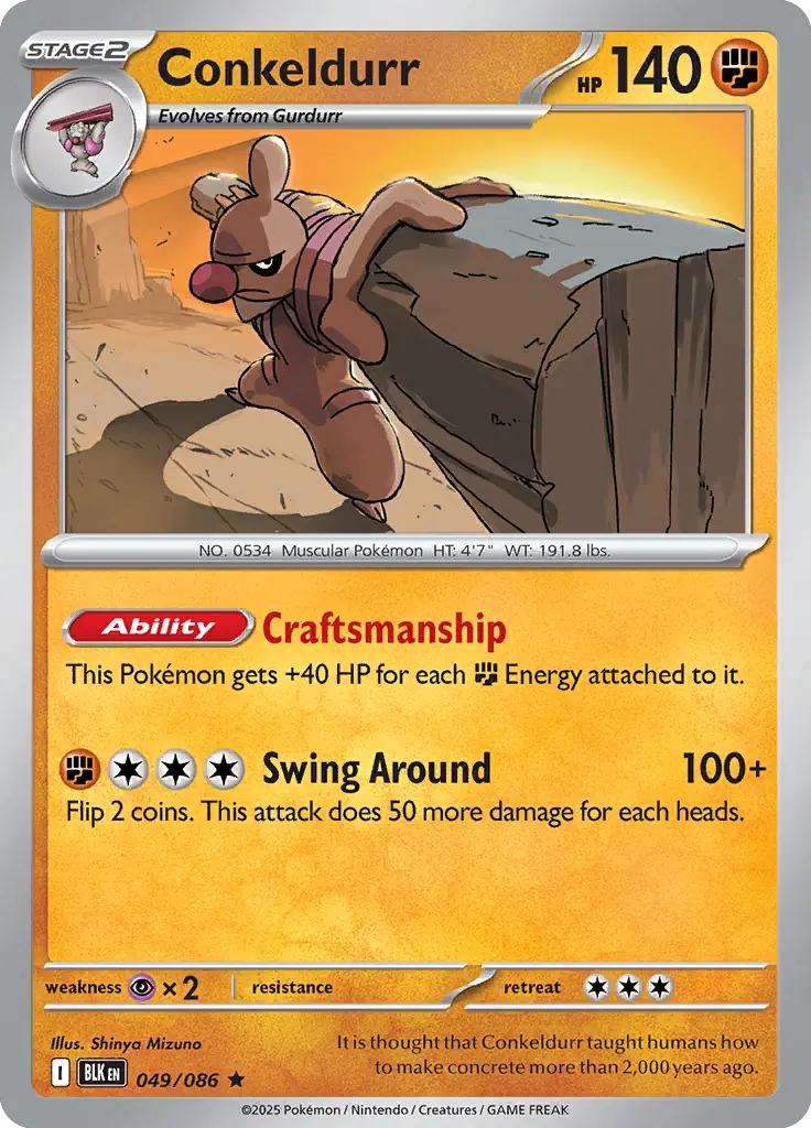 BLK - Black Bolt - 049/086 - Conkeldurr (Holo)