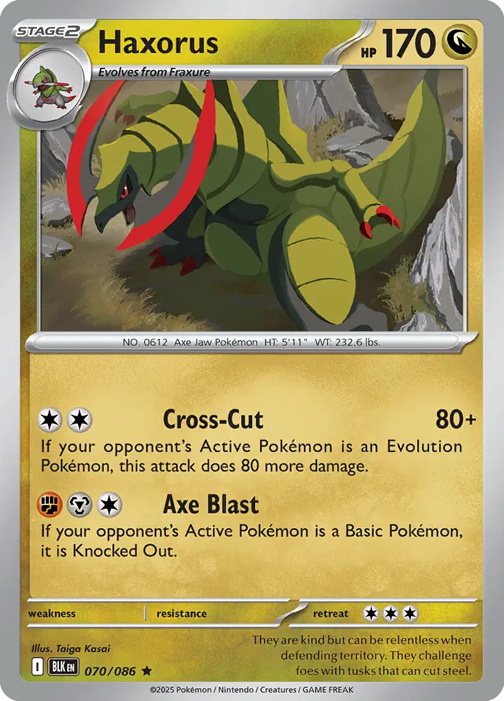 BLK - Black Bolt - 070/086 - Haxorus (Holo)