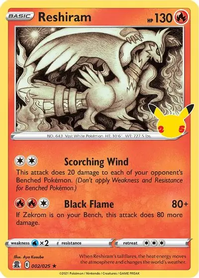 Celebrations - 002/025 - Reshiram (Holo)