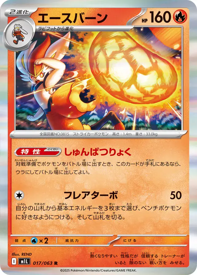 m1L Mega Brave - 017/063 - Cinderace (Holo)