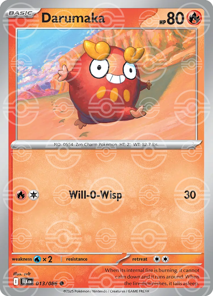 BLK - Black Bolt - 013/086 - Darumaka (Poké Ball Holo)