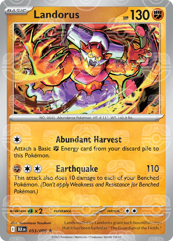 BLK - Black Bolt - 053/086 - Landorus (Master Ball Holo)