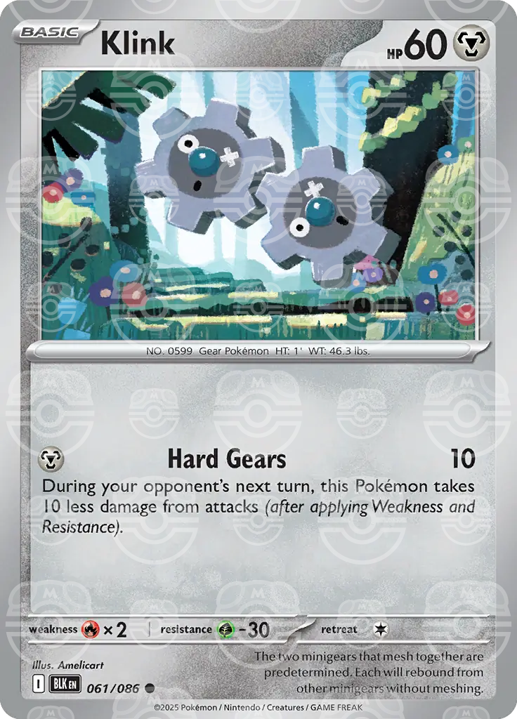 BLK - Black Bolt - 061/086 - Klink (Master Ball Holo)