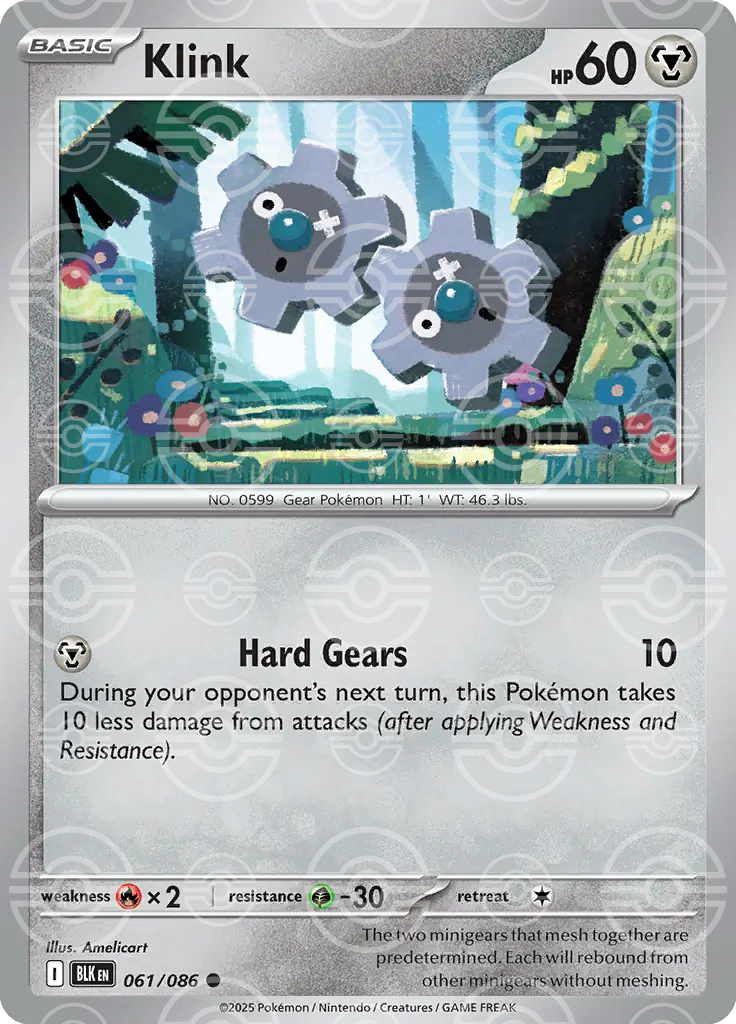 BLK - Black Bolt - 061/086 - Klink (Poké Ball Holo)