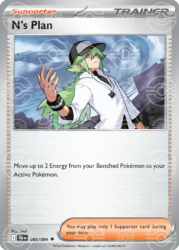 BLK - Black Bolt - 083/086 - N's Plan (Poké Ball Holo)
