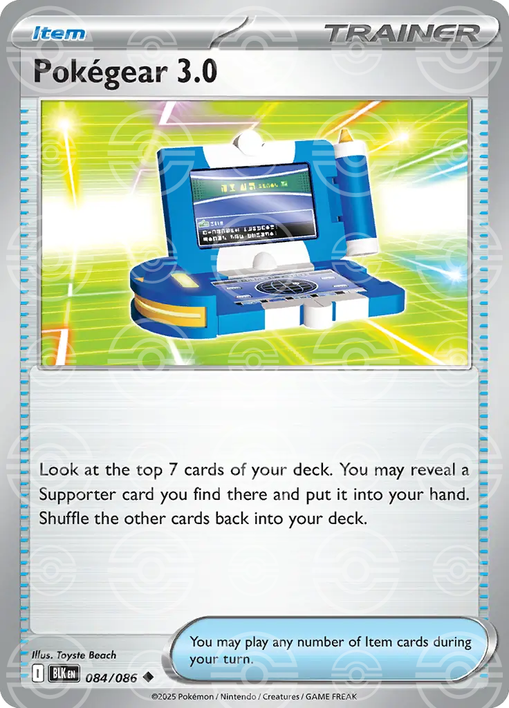 BLK - Black Bolt - 084/086 - Pokégear 3.0 (Poké Ball Holo)