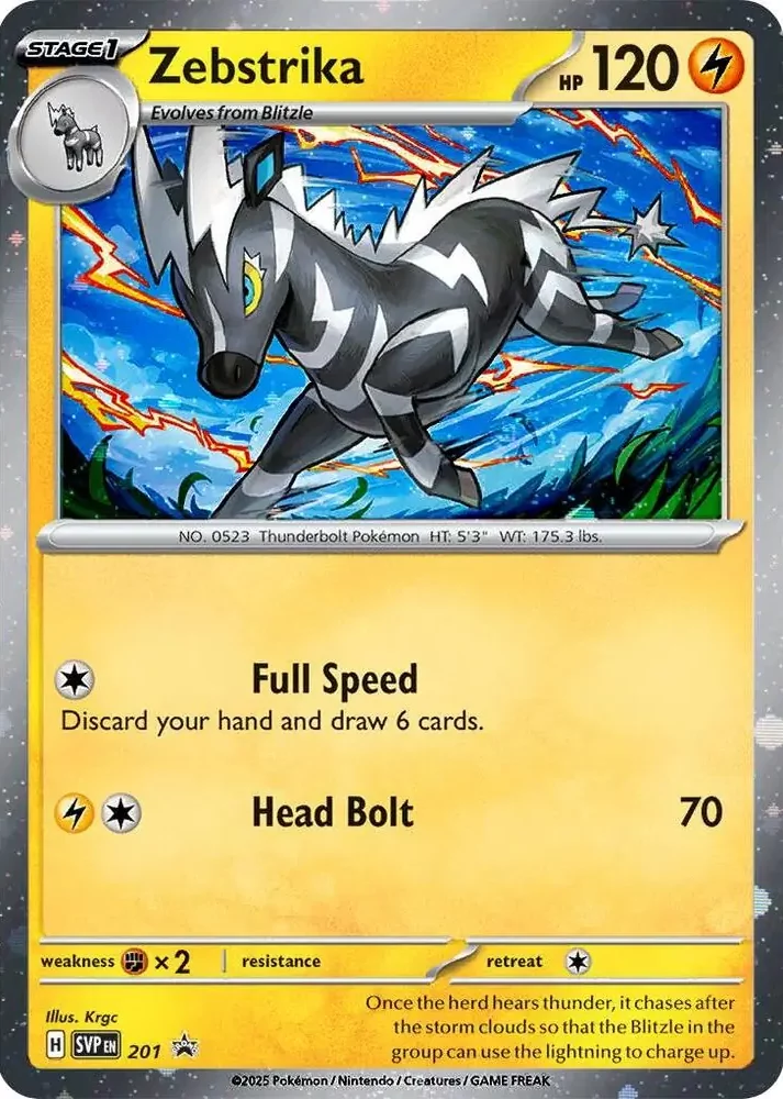 Scarlet & Violet Promos - SVP201 - Zebstrika (Cosmos Holo)