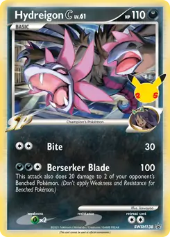 Sword & Shield Promos - SWSH138 - Hydreigon C lv.61 (Celebrations Cosmos Holo)
