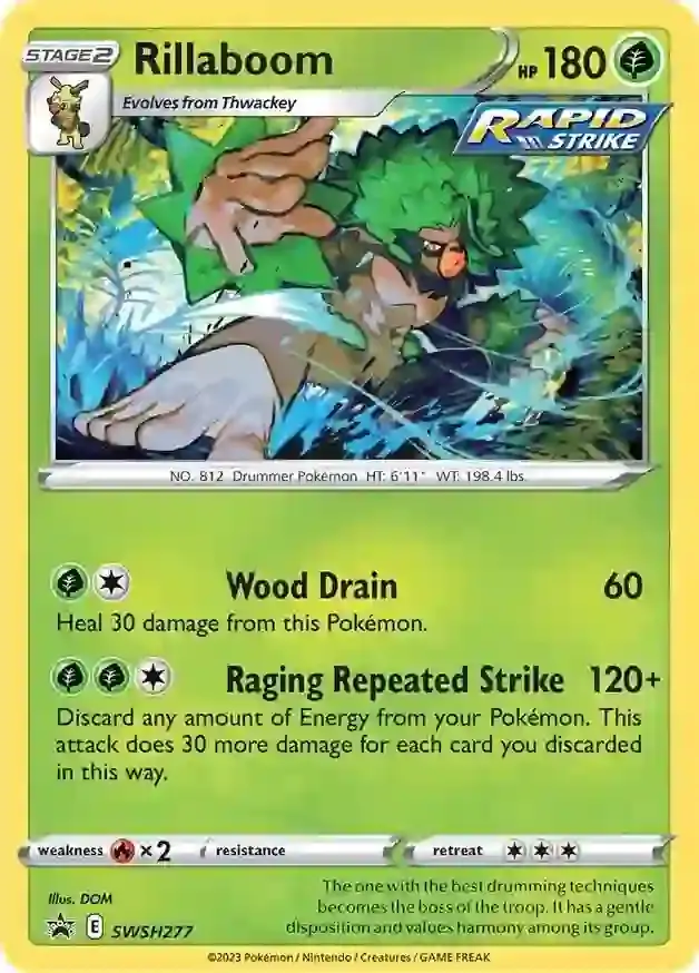 Sword & Shield Promos - SWSH277 - Rillaboom (Cosmos Holo)