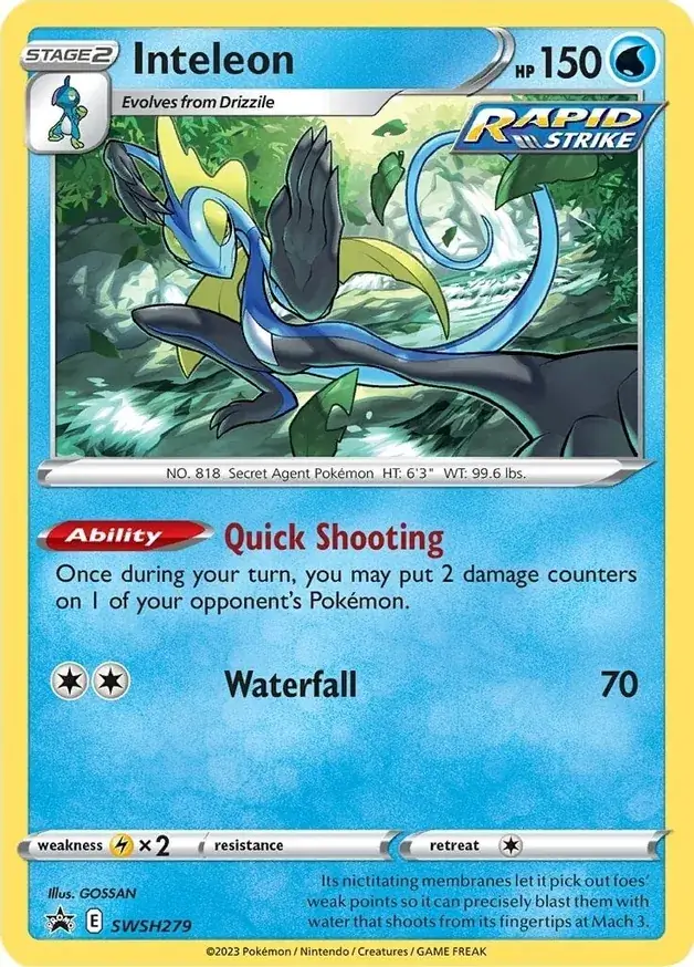 Sword & Shield Promos - SWSH279 - Inteleon (Cosmos Holo)