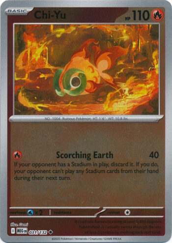 Karta Pokémon – Mega Evolution – 031/132 – Chi-Yu (Reverse Holo)