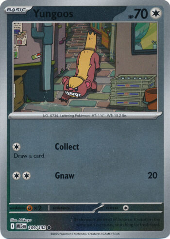 Karta Pokémon – Mega Evolution – 109/132 – Yungoos (Reverse Holo)