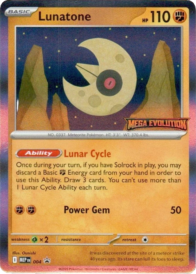 MEP Mega Evolution Promos - MEP004 - Lunatone (Stamped Holo)