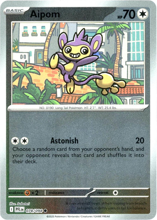 PFL Phantasmal Flames - 078/094 - Aipom (Reverse Holo)