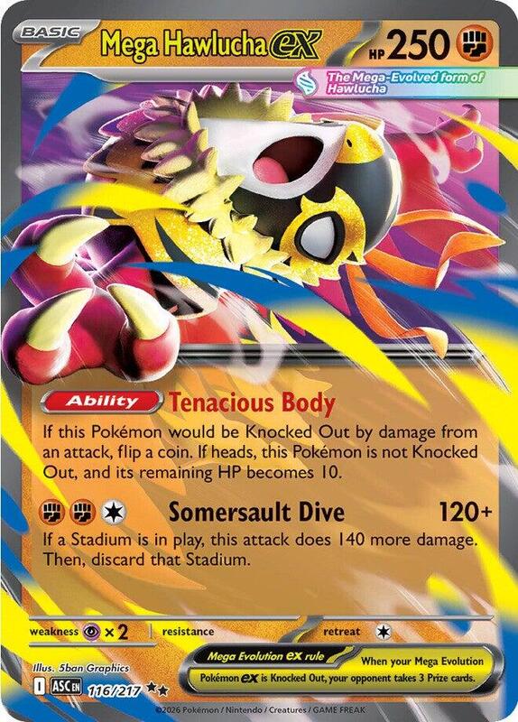 ASC Ascended Heroes - 116/217 - Mega Hawlucha ex