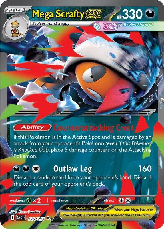 ASC Ascended Heroes - 135/217 - Mega Scrafty ex