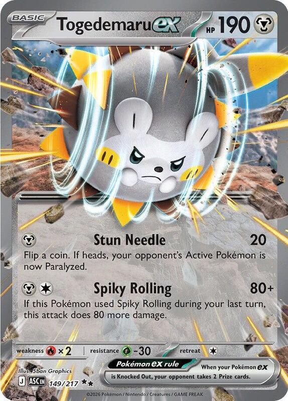 ASC Ascended Heroes - 149/217 - Togedemaru ex