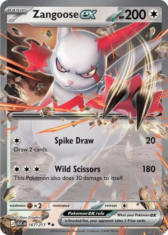 ASC Ascended Heroes - 167/217 - Zangoose ex